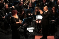 Maestro Gianluca Sartori e Banda Alaleona Montegiorgio e Cinzia Paoletti