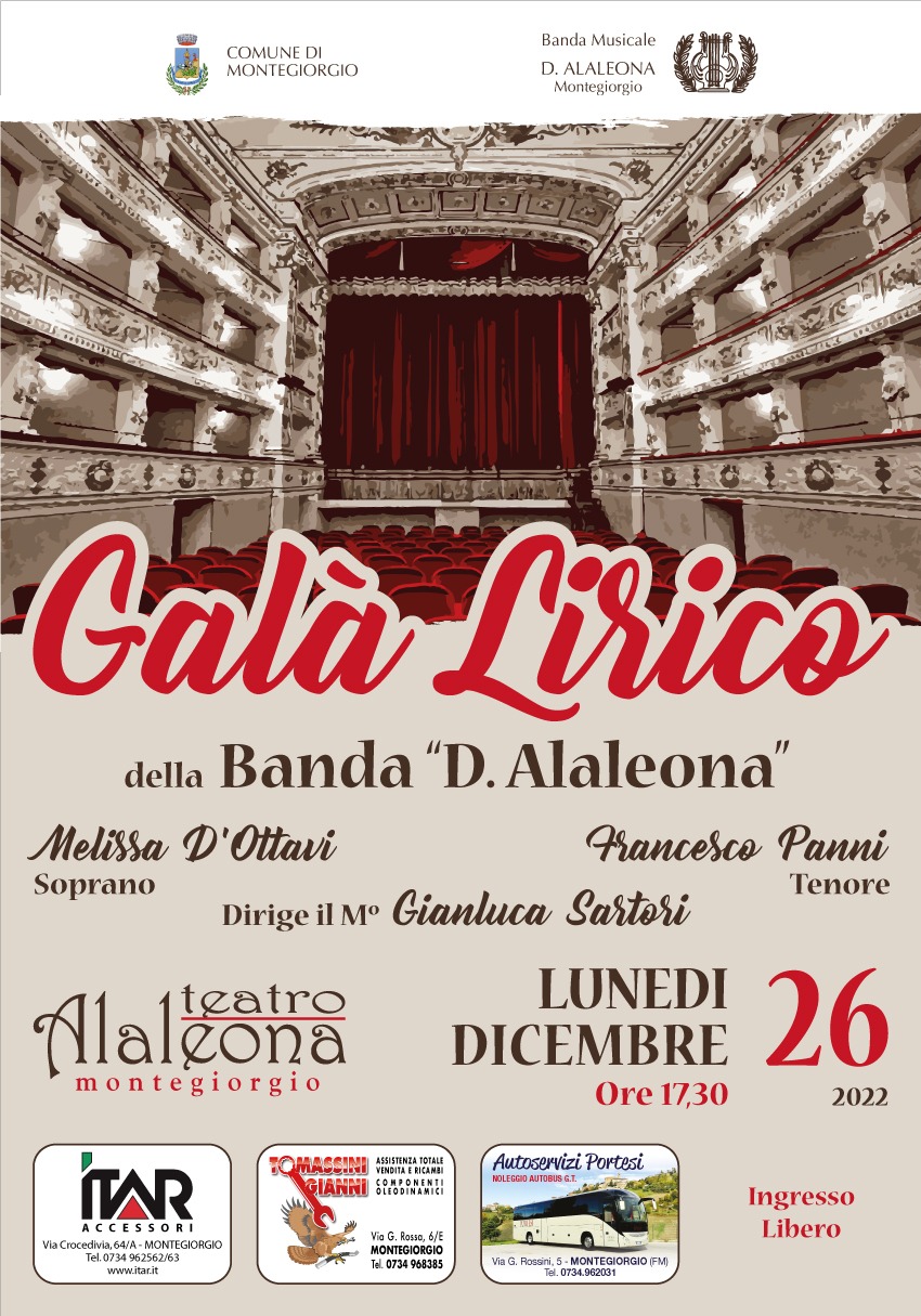 Concerto della Banda – 26 dicembre 2022 – Scaletta